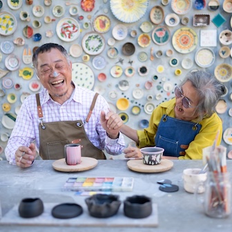 Find Your Passion - image of 2 friends in an art class